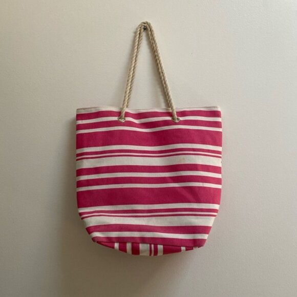 FREE Nautical Pink Beach Tote Bag with Rope Straps - Picture 6 of 6